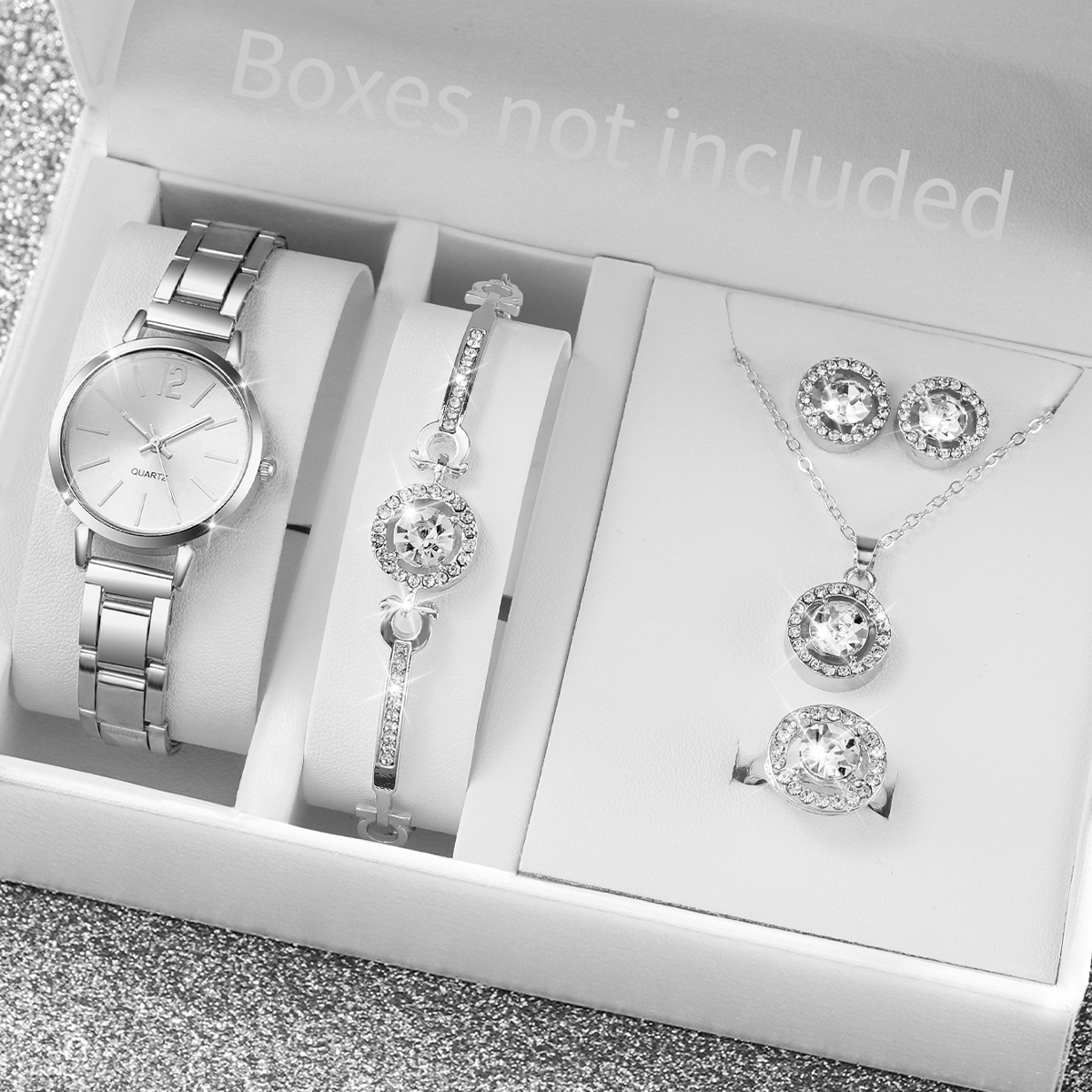 Jewelry Clasp Watches - 6PCS/Set Women Watches Fashion Stainless Steel
