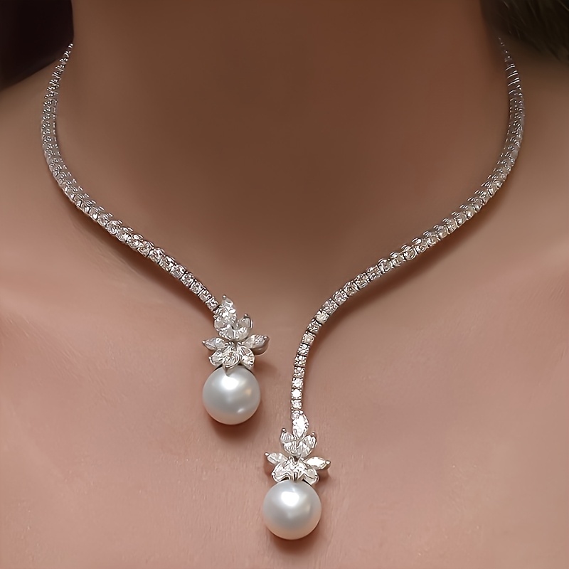 Luxury Gifts Jewelry & Watches Namfleg Mostar - Ladies Fashion Luxury Pearl Diamond Necklace
