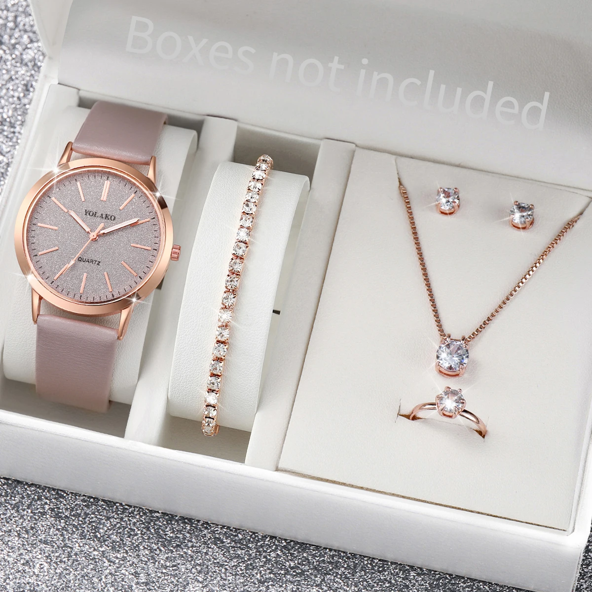Jewelry Clasp Watches - Women's Diamond Quartz Watch Set, Starry
