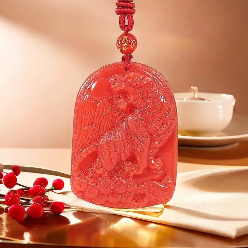 Red Jade Tiger Pendant Pendant - Luxury Gifts Jewelry & Watches Namfleg Mostar บทวิจารณ์และราคา
