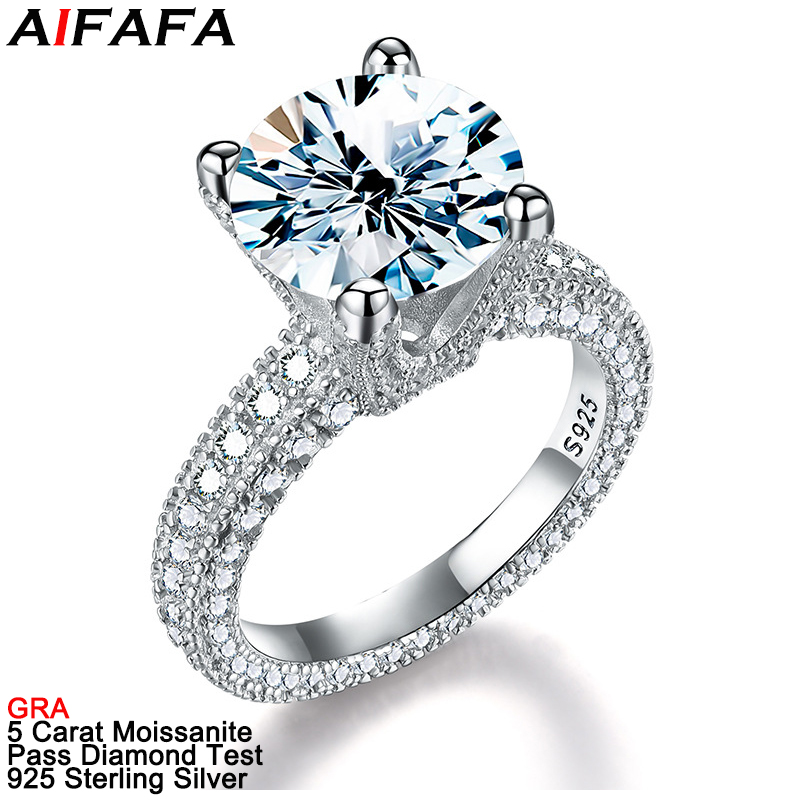 5 Carat Real Moissanite Diamon - Moissanite Ring บทวิจารณ์และราคา