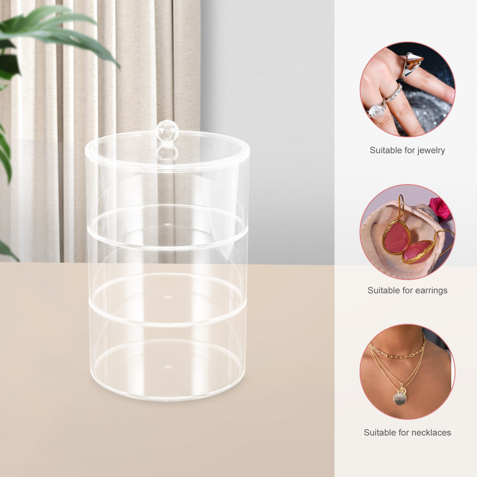Multi-Level Transparent Acryli - Jewelry Watches Box บทวิจารณ์และราคา