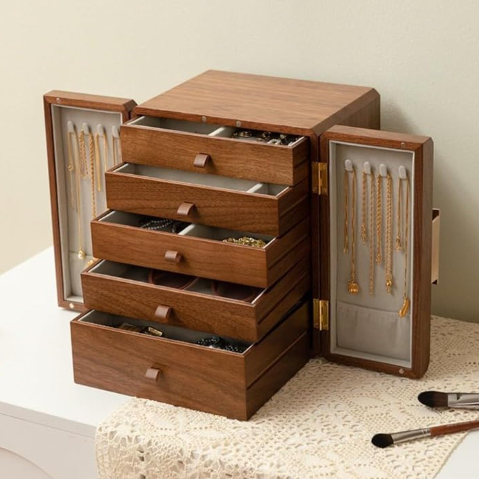 Wooden Jewelry Box New Chinese - Jewelry & Watches Sp Z Oo Ul Frezerów 3 บทวิจารณ์และราคา