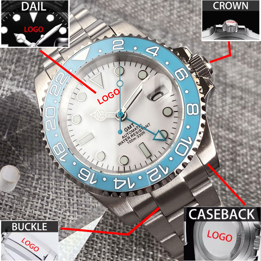 Customized 40mm Ice Blue Dial  - Jewelry Clasp Watches บทวิจารณ์และราคา