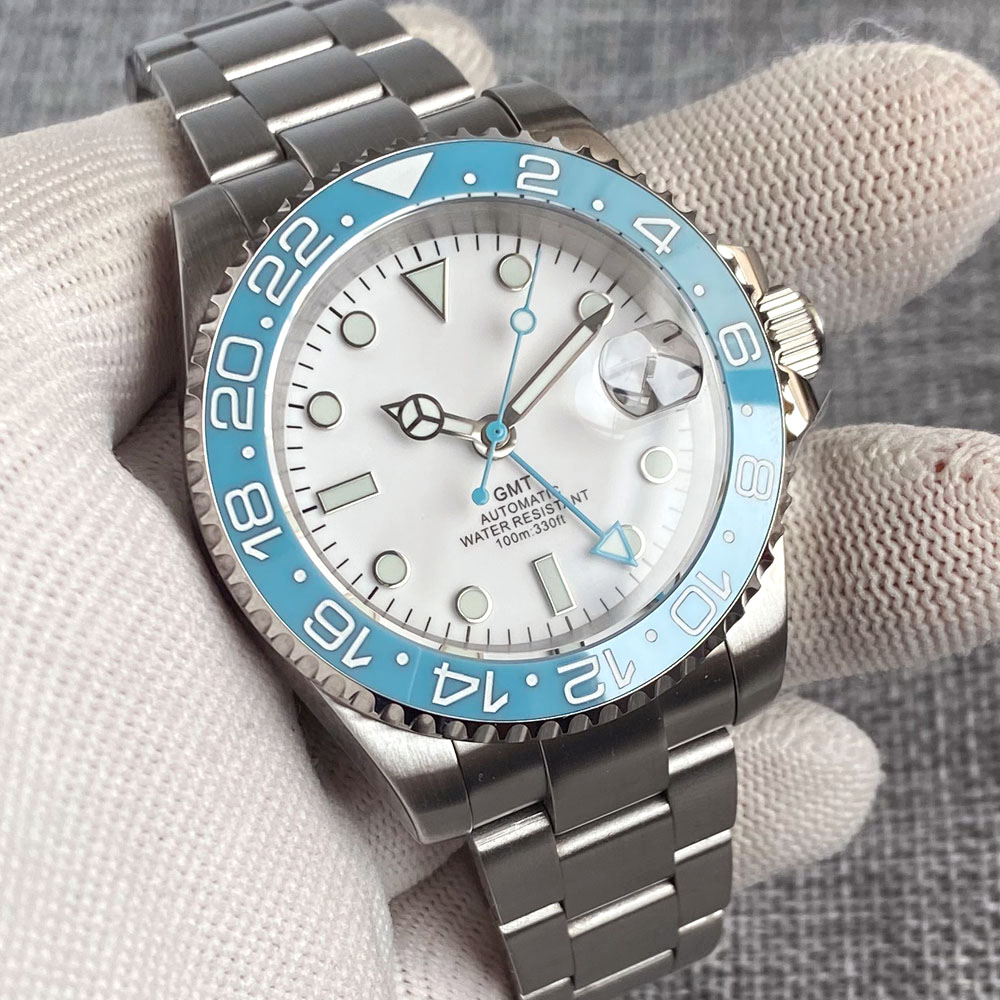 Customized 40mm Ice Blue Dial  - Jewelry Clasp Watches บทวิจารณ์และราคา