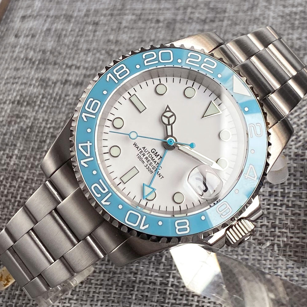 Customized 40mm Ice Blue Dial  - Jewelry Clasp Watches บทวิจารณ์และราคา