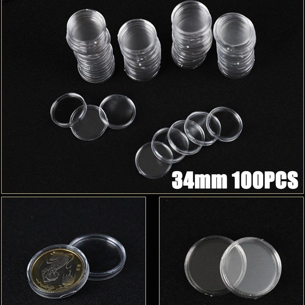 100 Clear Plastic Coin Capsule - Collectors Coins Jewelry & Watches Of Smithtown Photos บทวิจารณ์และราคา