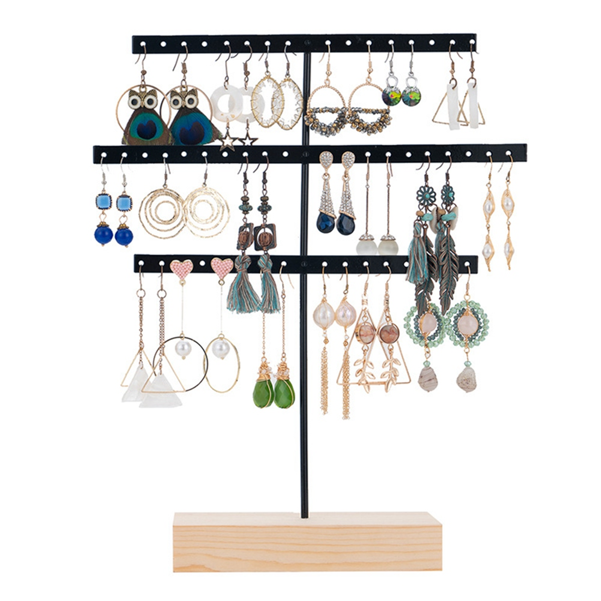 ABQR Black 3-Layer Simple Earr - Jewelry & Watches Sp Z Oo Ul Frezerów 3 บทวิจารณ์และราคา