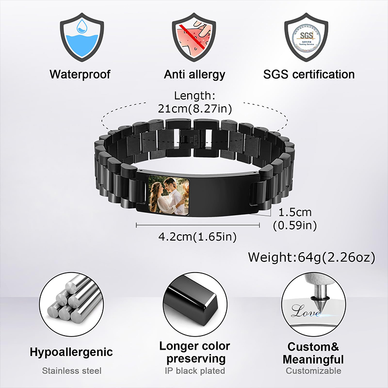 Custom Picture Text Bracelet W - Jewelry Style Watches บทวิจารณ์และราคา