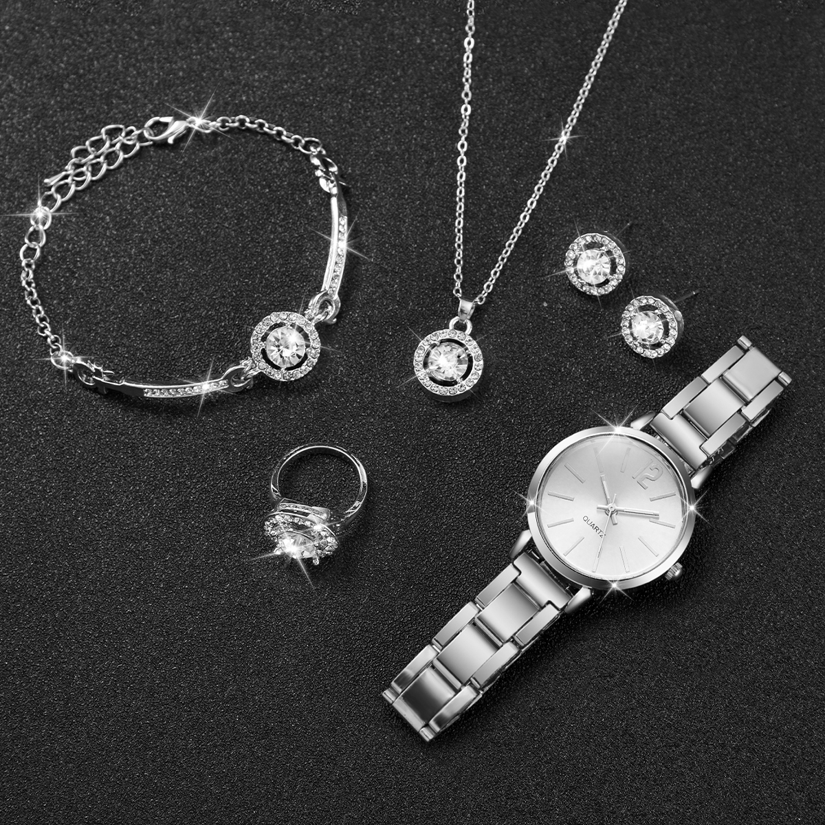 6PCS/Set Women Watches Fashion - Jewelry Clasp Watches บทวิจารณ์และราคา