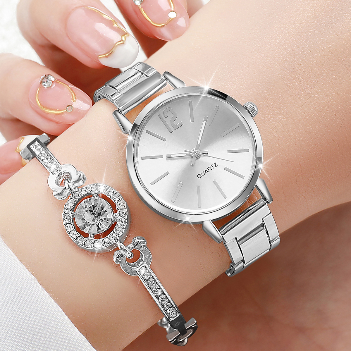 6PCS/Set Women Watches Fashion - Jewelry Clasp Watches บทวิจารณ์และราคา