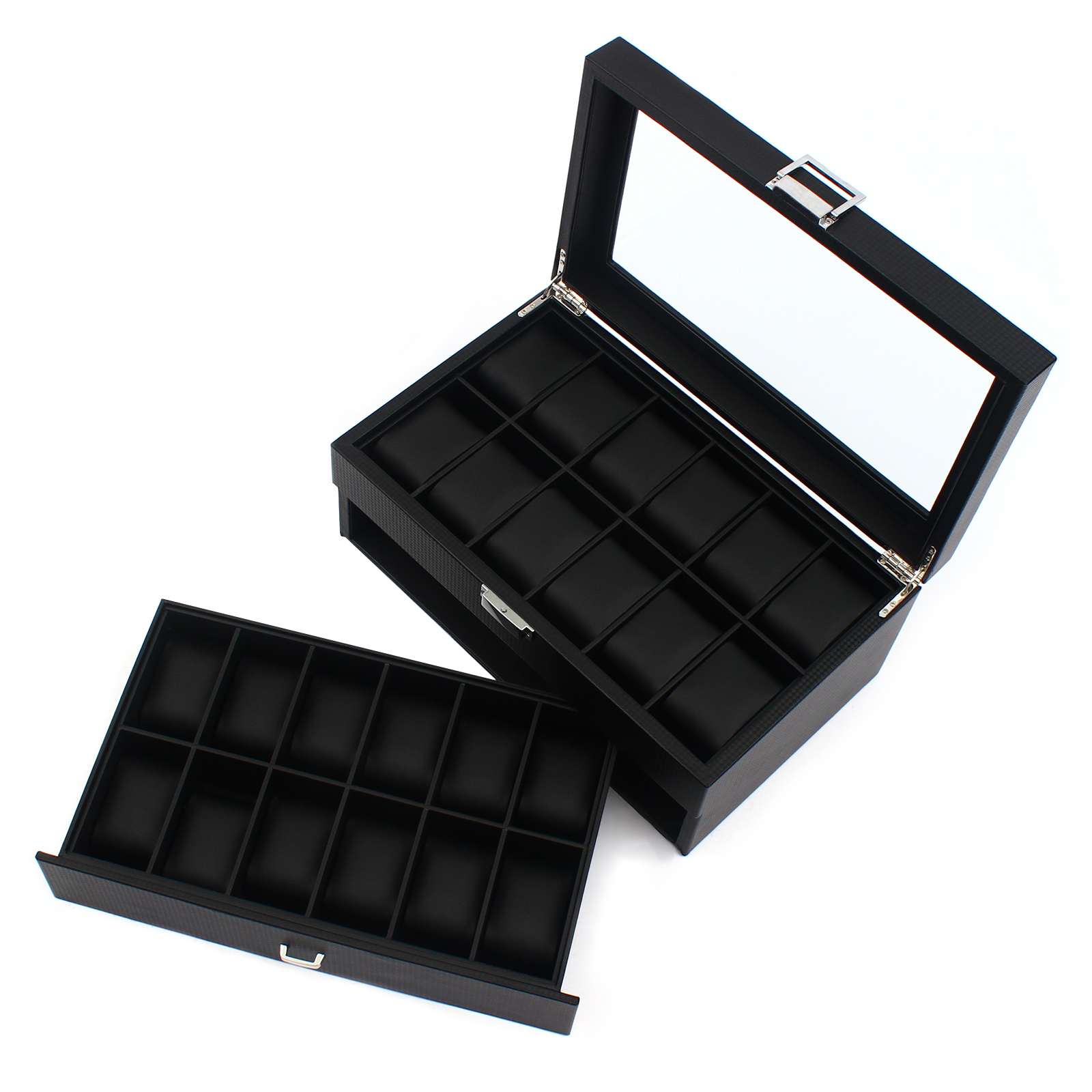 24 Slot Watch Storage Box Disp - Jewelry Watches Box บทวิจารณ์และราคา