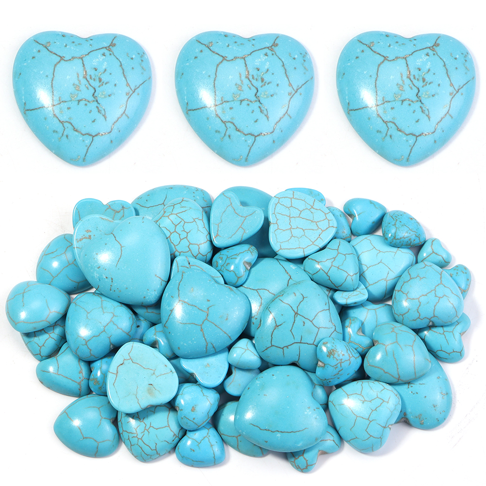 10pcs/lot Natural Turquoise Ca - Turquoise Stone Ring บทวิจารณ์และราคา