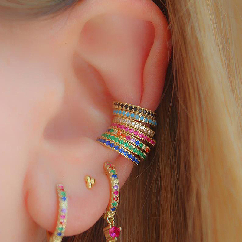 Ear Cuff Micro Pave Cz Circle  - Ear Cuff No Piercing บทวิจารณ์และราคา