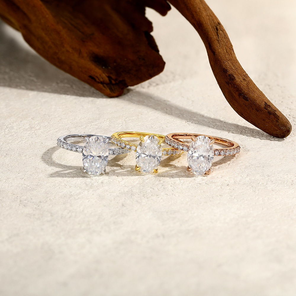 ATTAGEMS Oval Cut 3.0CT Moissa - Moissanite Ring บทวิจารณ์และราคา