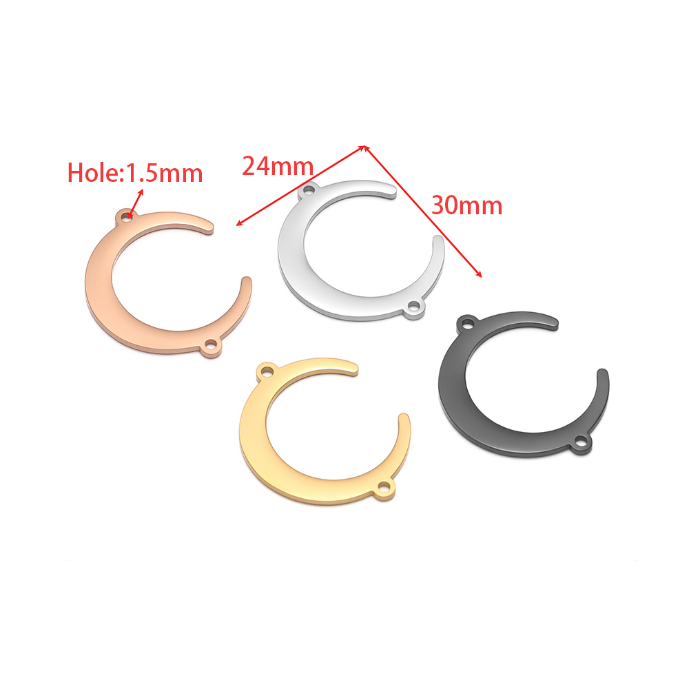 5pcs Stainless Steel Moon Pend - Drop Earrings บทวิจารณ์และราคา