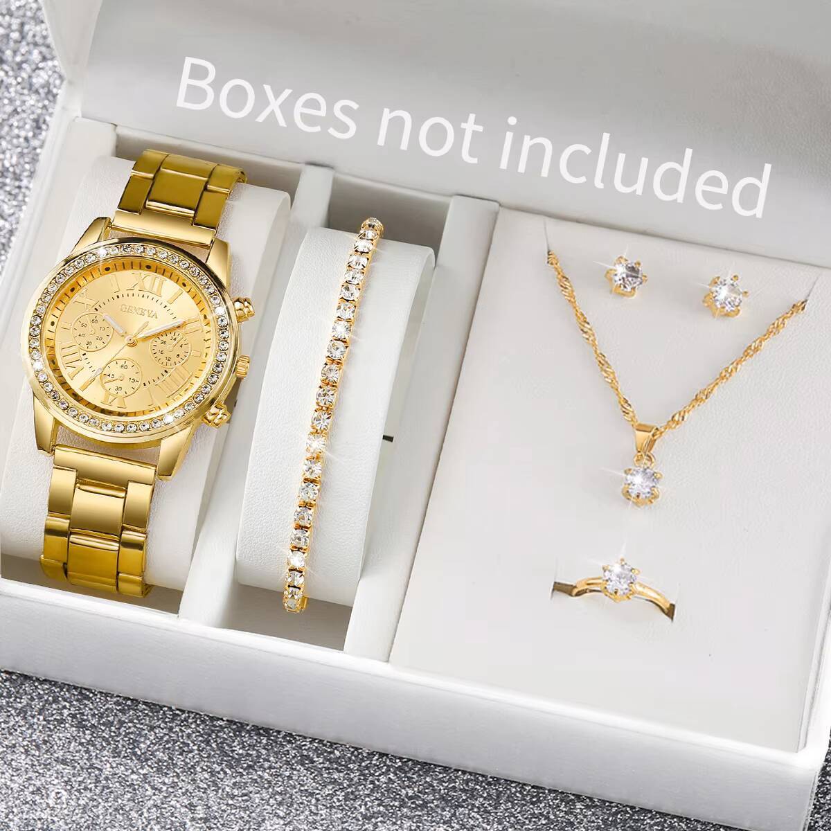 6PCS/Set Fashion Rhinestone Wo - Jewelry Clasp Watches บทวิจารณ์และราคา
