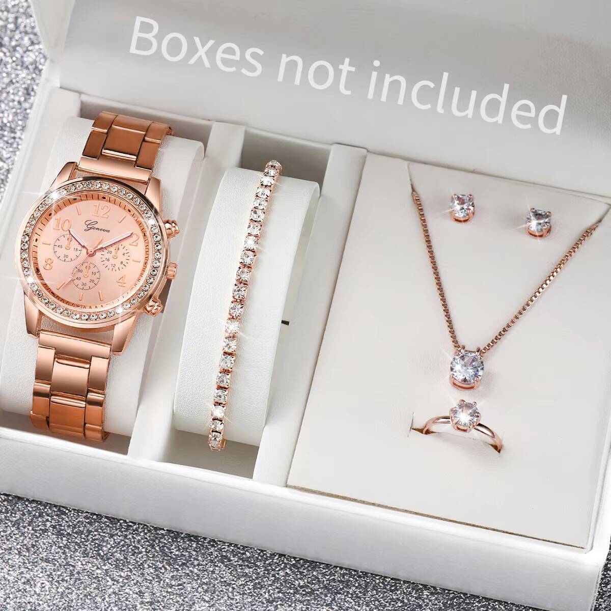 6PCS/Set Fashion Rhinestone Wo - Jewelry Clasp Watches บทวิจารณ์และราคา