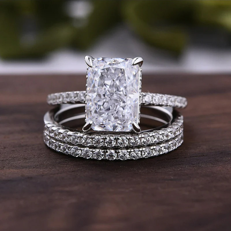 Gold Plated Coppers925Sterling - Moissanite Ring บทวิจารณ์และราคา