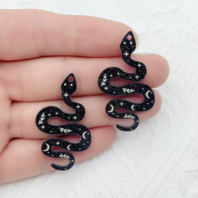 10pcs Acrylic Moon Pattern Bla - Jewelry & Watches Sp Z Oo Ul Frezerów 3 บทวิจารณ์และราคา