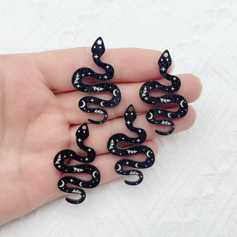 10pcs Acrylic Moon Pattern Bla - Jewelry & Watches Sp Z Oo Ul Frezerów 3 บทวิจารณ์และราคา