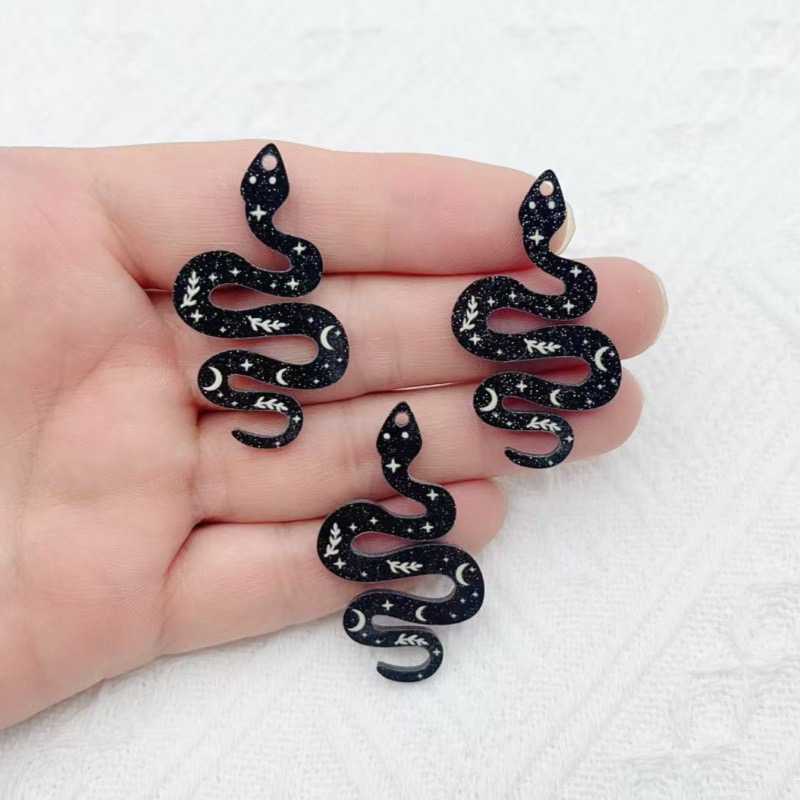 10pcs Acrylic Moon Pattern Bla - Jewelry & Watches Sp Z Oo Ul Frezerów 3 บทวิจารณ์และราคา