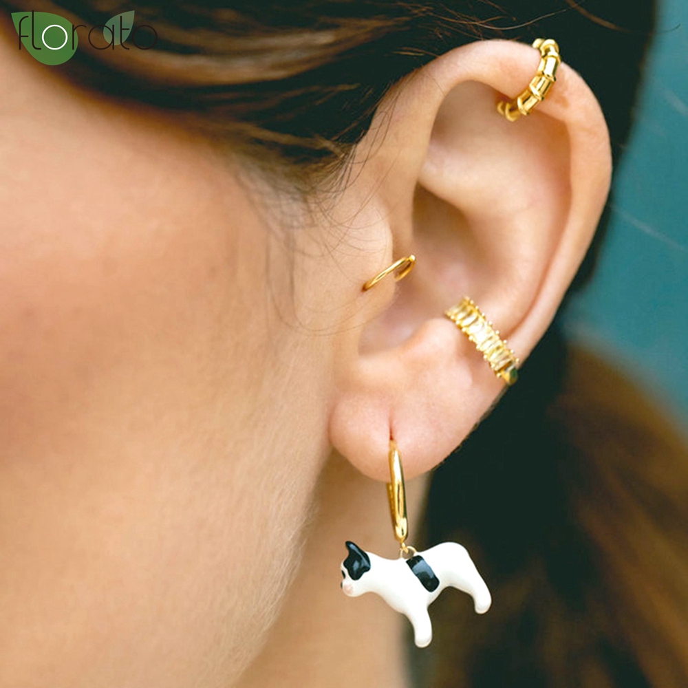 1Pcs 18k Gold Plated Zircon Ea - Ear Cuff No Piercing บทวิจารณ์และราคา