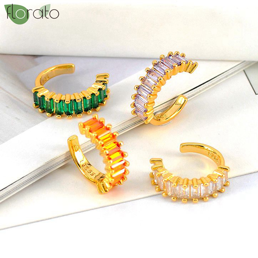 1Pcs 18k Gold Plated Zircon Ea - Ear Cuff No Piercing บทวิจารณ์และราคา