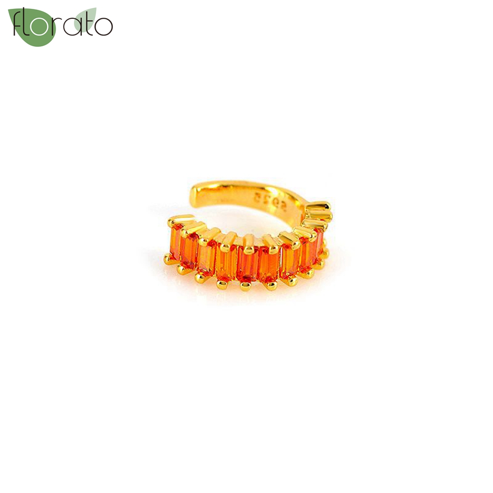 1Pcs 18k Gold Plated Zircon Ea - Ear Cuff No Piercing บทวิจารณ์และราคา