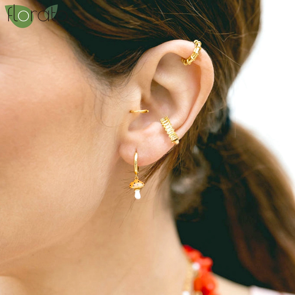1Pcs 18k Gold Plated Zircon Ea - Ear Cuff No Piercing บทวิจารณ์และราคา