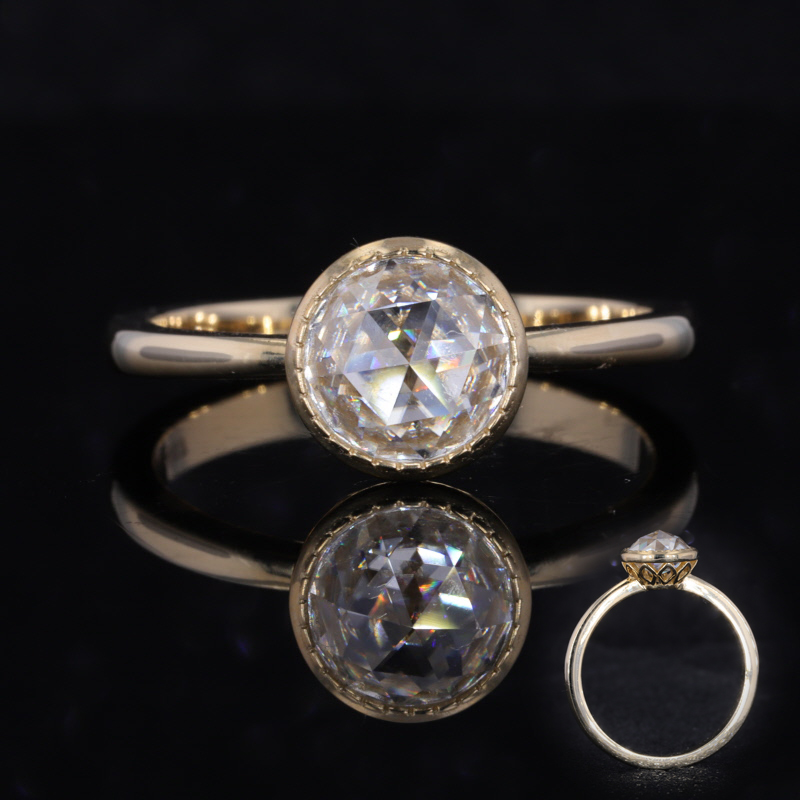 10k Yellow  Gold Engagement Ri - Moissanite Ring บทวิจารณ์และราคา