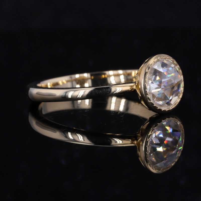 10k Yellow  Gold Engagement Ri - Moissanite Ring บทวิจารณ์และราคา