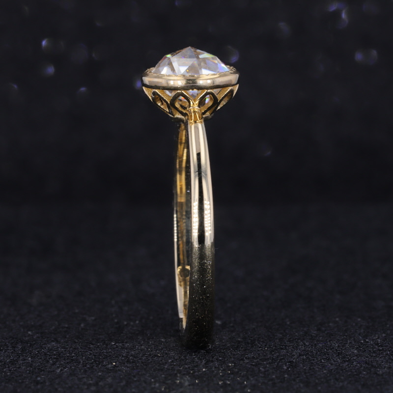 10k Yellow  Gold Engagement Ri - Moissanite Ring บทวิจารณ์และราคา