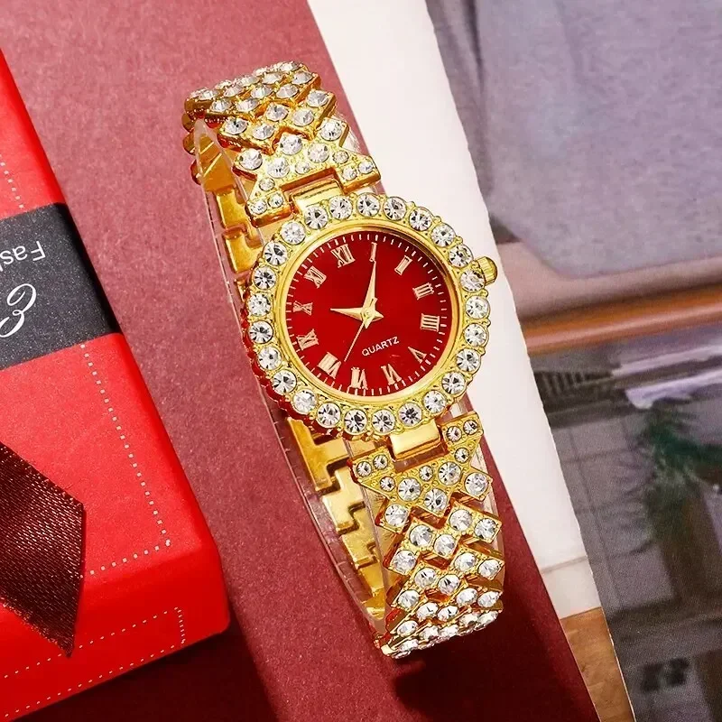 Golden Luxury Watch Women Ring - Jewelry Clasp Watches บทวิจารณ์และราคา