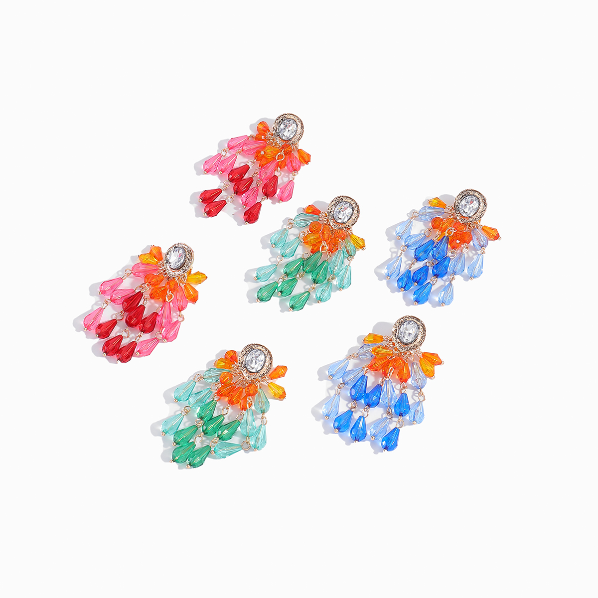 2026 Summer New Colorful Cryst - Drop Earrings บทวิจารณ์และราคา