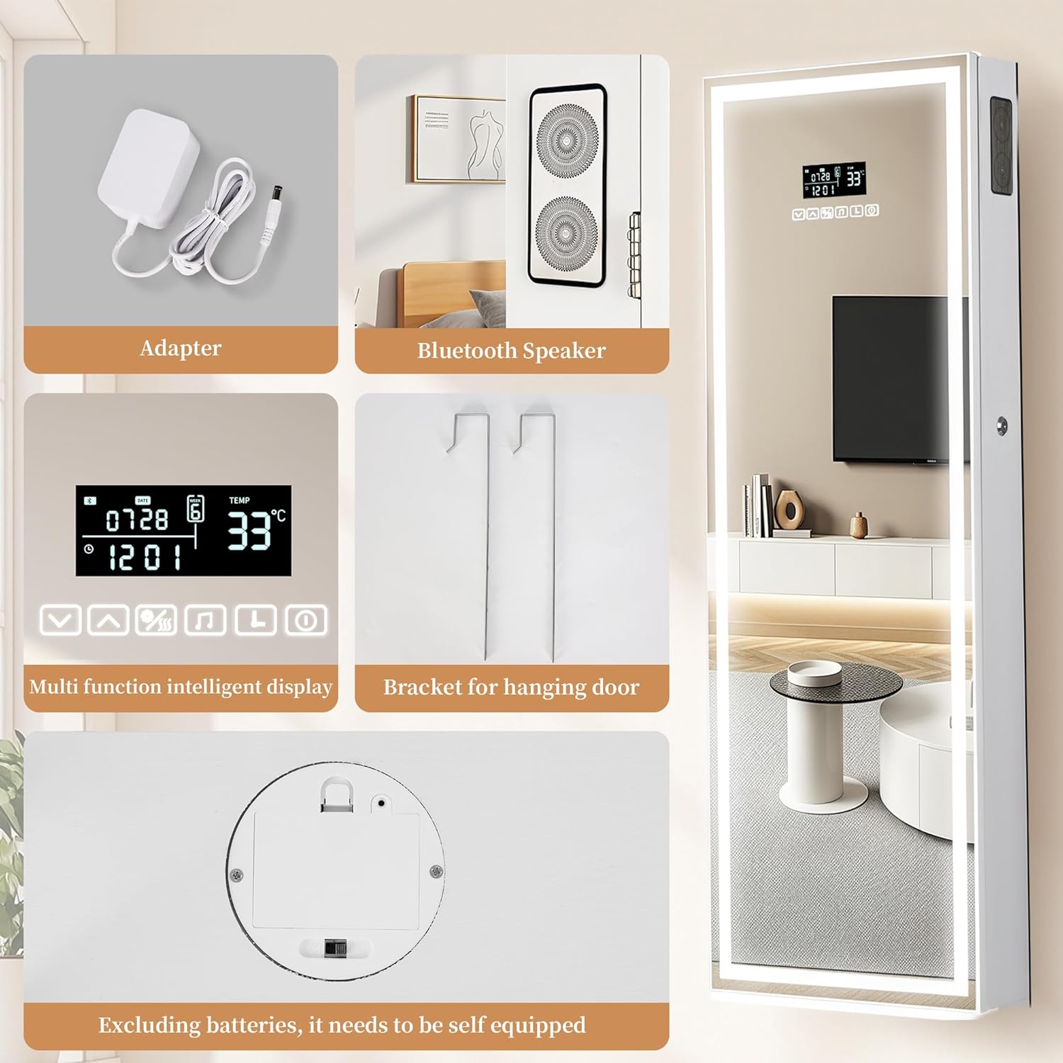LED Mirror Jewelry Cabinet wit - Jewelry & Watches Sp Z Oo Ul Frezerów 3 บทวิจารณ์และราคา