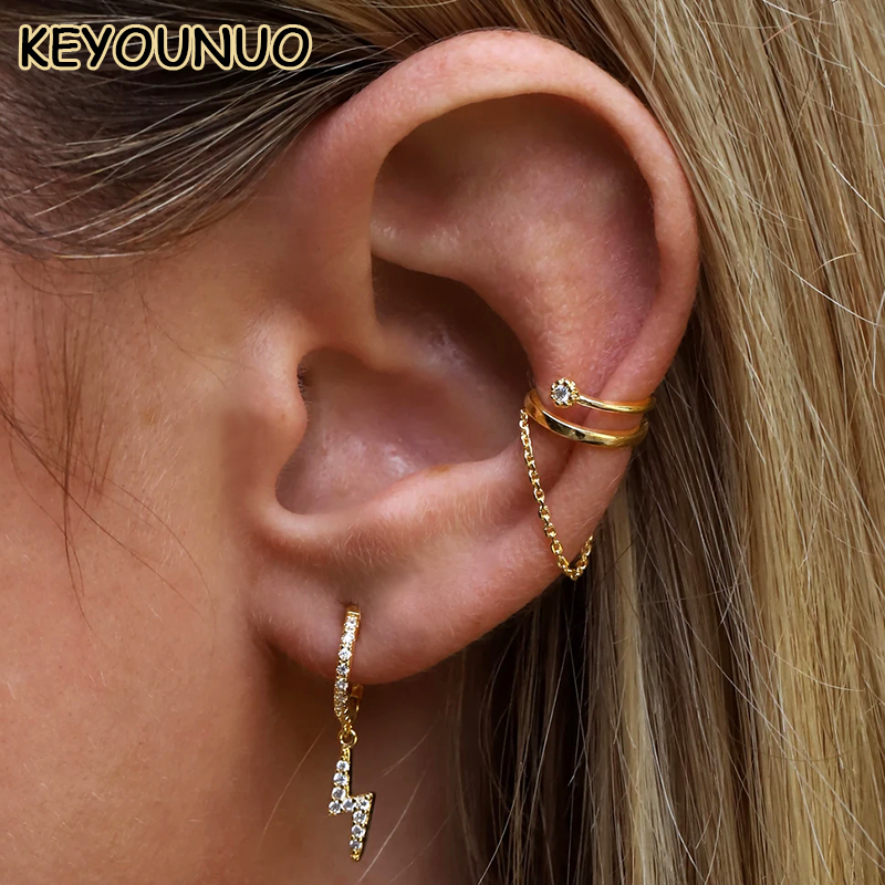 KEYOUNUO Gold Filled Silver Co - Ear Cuff No Piercing บทวิจารณ์และราคา