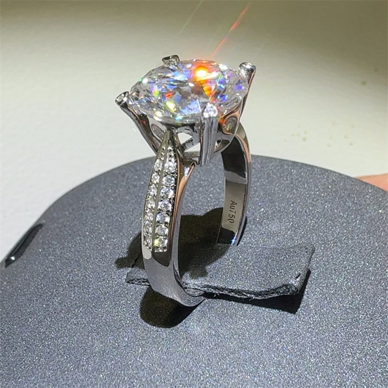 New 5 Carat D Color VVS1 Moiss - Moissanite Ring บทวิจารณ์และราคา