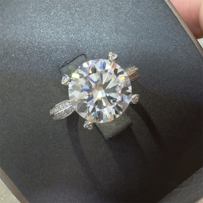 New 5 Carat D Color VVS1 Moiss - Moissanite Ring บทวิจารณ์และราคา