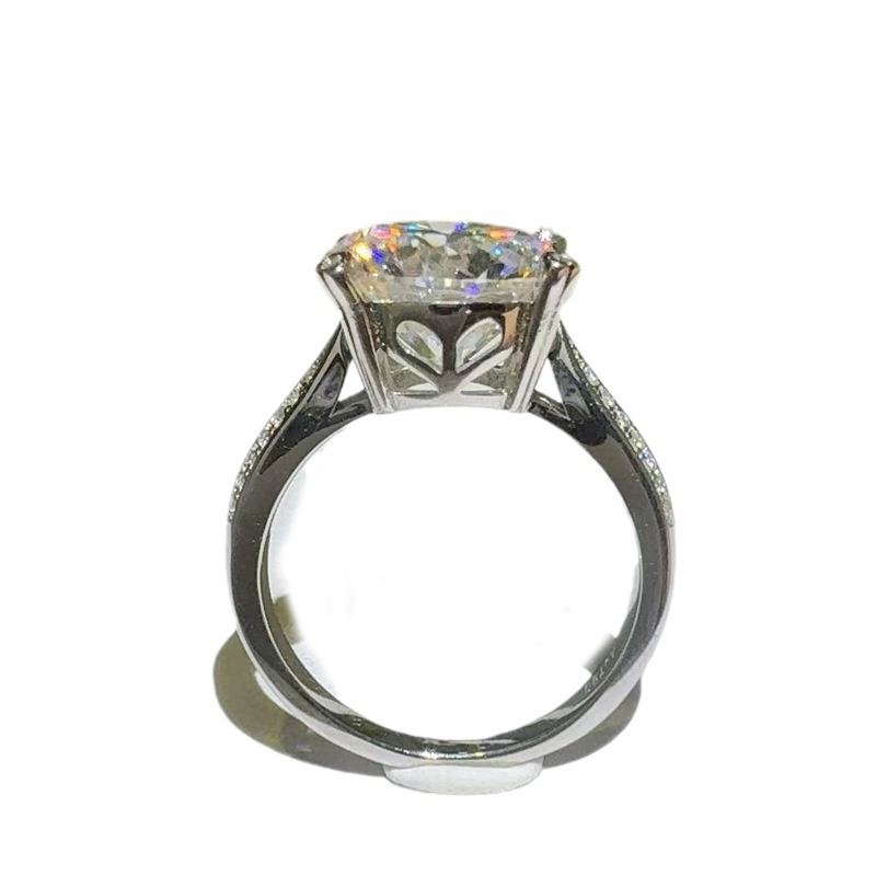 New 5 Carat D Color VVS1 Moiss - Moissanite Ring บทวิจารณ์และราคา