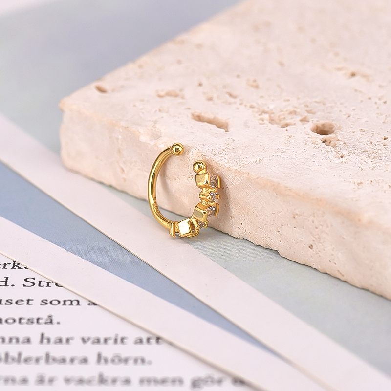 24k Gold-Plated Silver Irregul - Ear Cuff No Piercing บทวิจารณ์และราคา