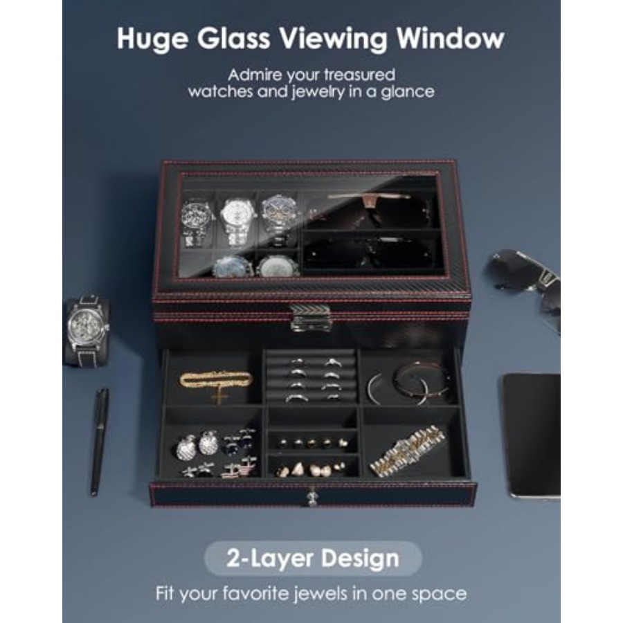 Watch Jewelry Box Organizer, 2 - Jewelry Watches Box บทวิจารณ์และราคา