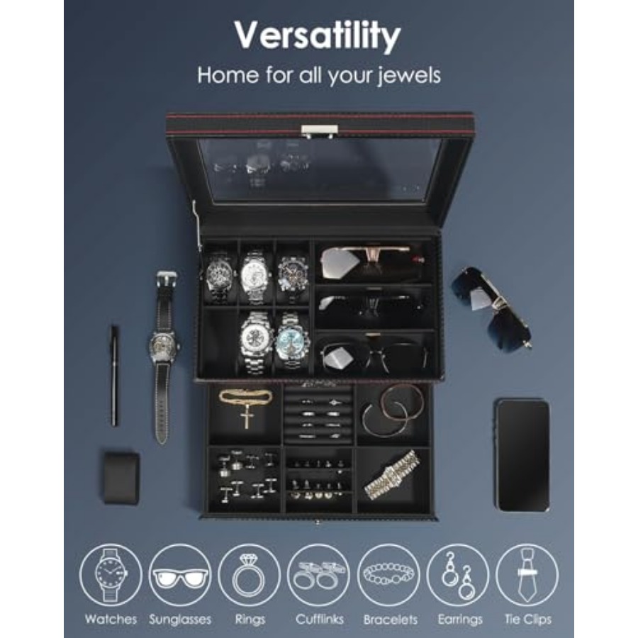 Watch Jewelry Box Organizer, 2 - Jewelry Watches Box บทวิจารณ์และราคา
