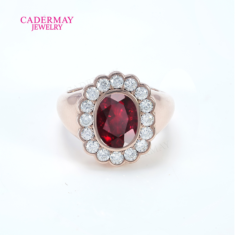 Customized 10K gold 6x8mm Oval - Moissanite Ring บทวิจารณ์และราคา