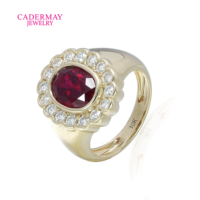 Customized 10K gold 6x8mm Oval - Moissanite Ring บทวิจารณ์และราคา