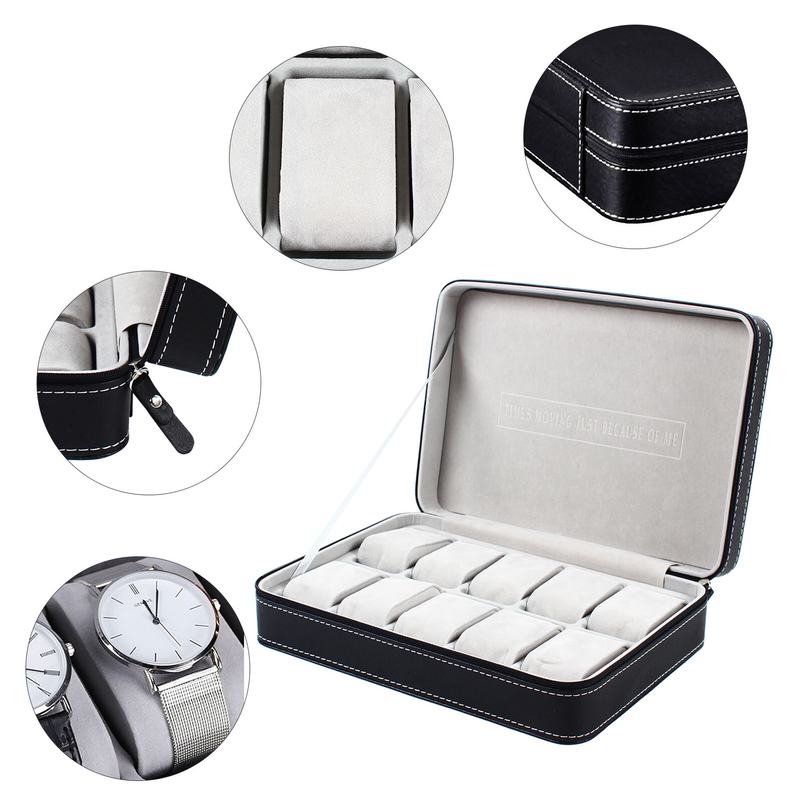 Bymaocar Portable 6 Slot Zippe - Jewelry Watches Box บทวิจารณ์และราคา