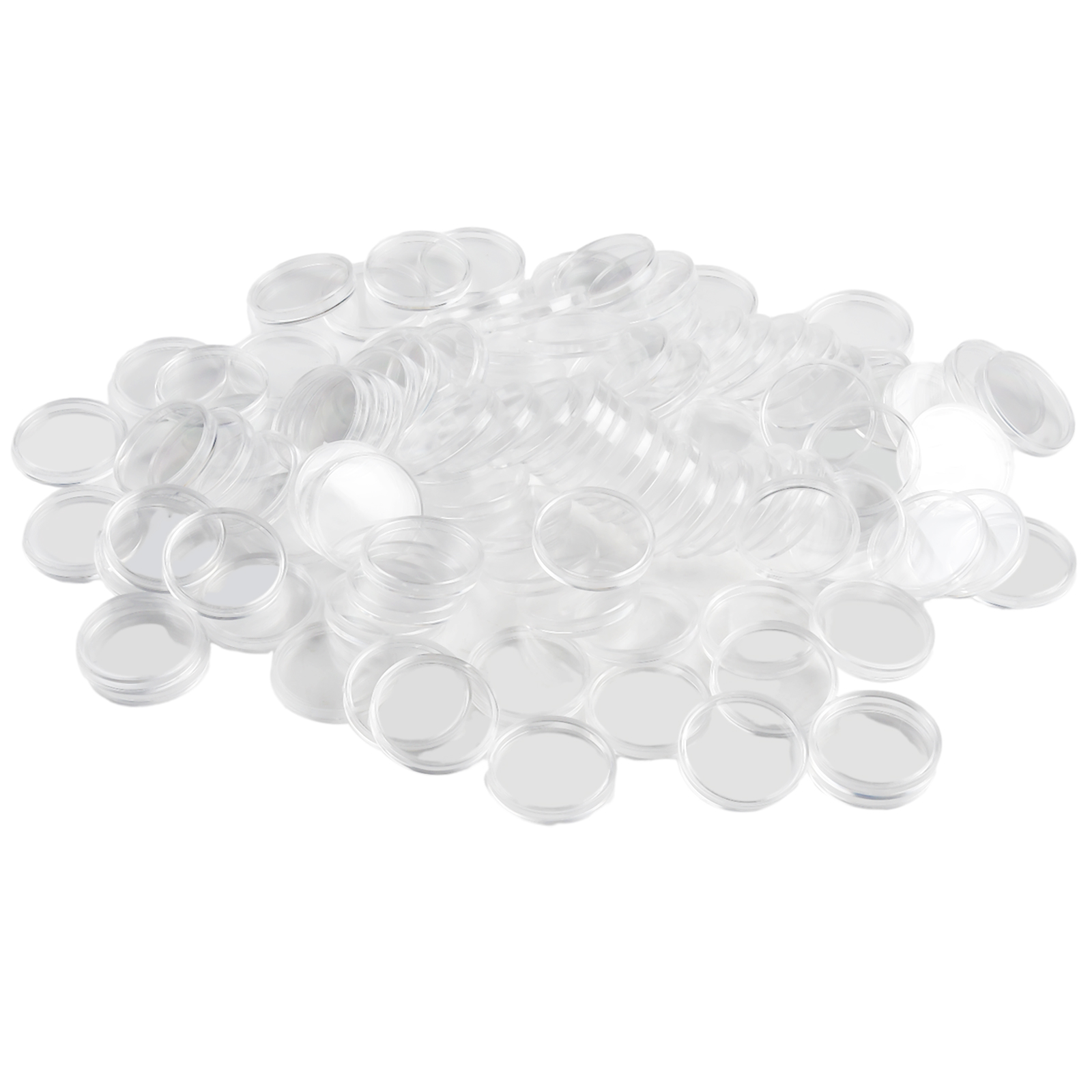 100Pcs Transparent Plastic Rou - Collectors Coins Jewelry & Watches Of Smithtown Photos บทวิจารณ์และราคา