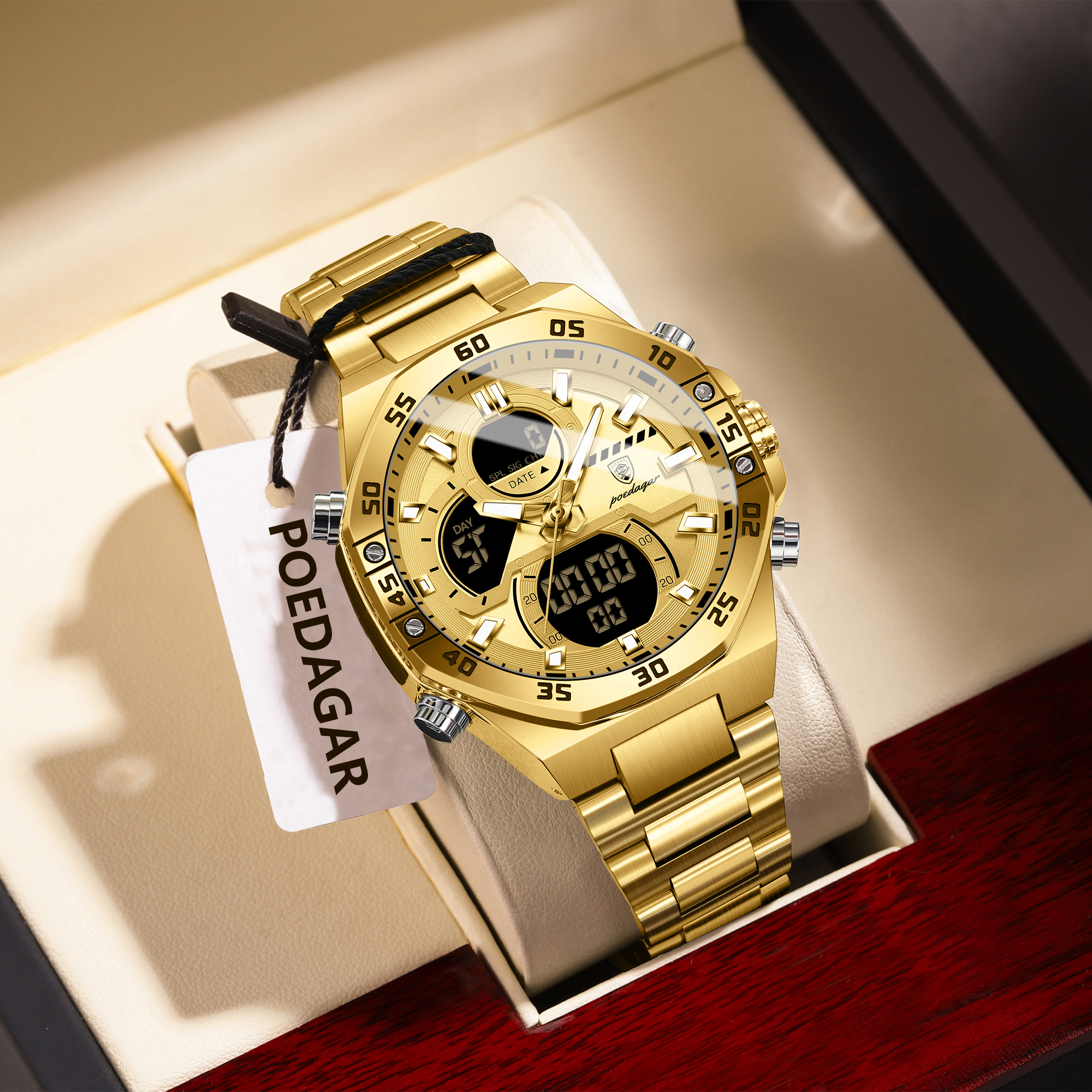 POEDAGAR Sport Men Watch LED W - Jewelry Watches Box บทวิจารณ์และราคา
