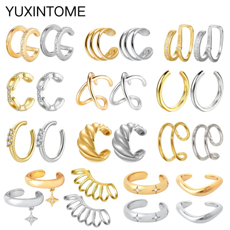 1PC Punk Ear Cuff Plated 24K G - Ear Cuff No Piercing บทวิจารณ์และราคา