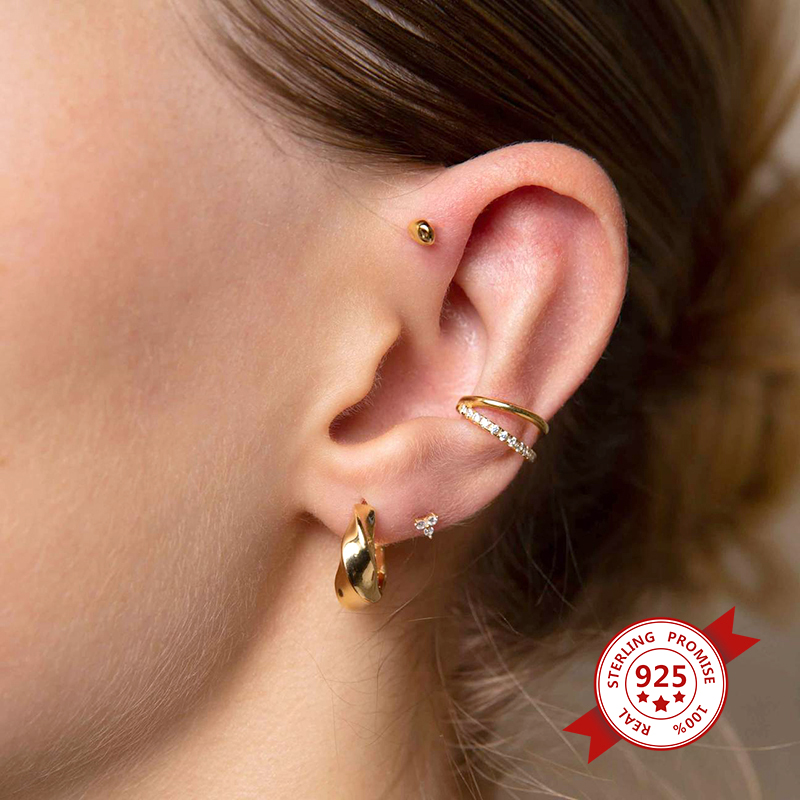 1PC Punk Ear Cuff Plated 24K G - Ear Cuff No Piercing บทวิจารณ์และราคา